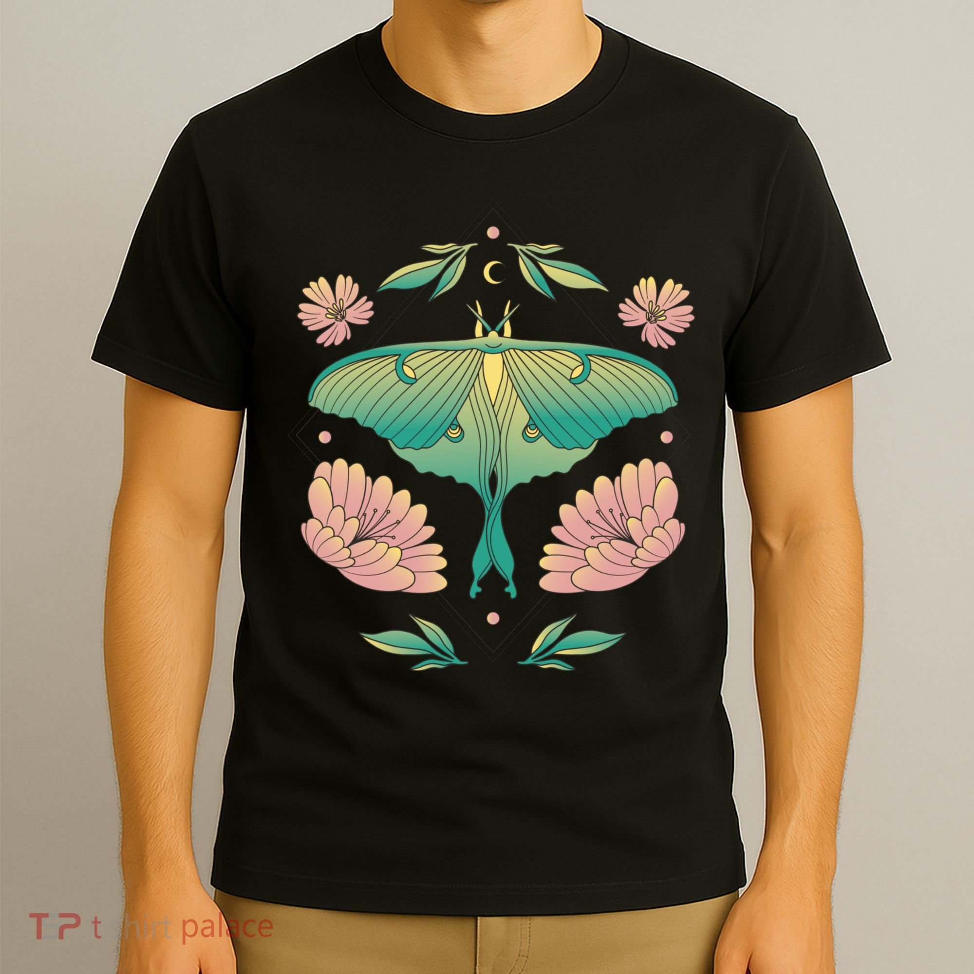 Pastel Luna Moth Butterfly Bug Insect T-Shirt