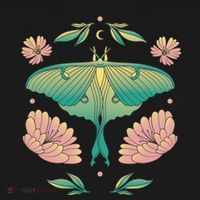 Pastel Luna Moth Butterfly Bug Insect T-Shirt thumb 7