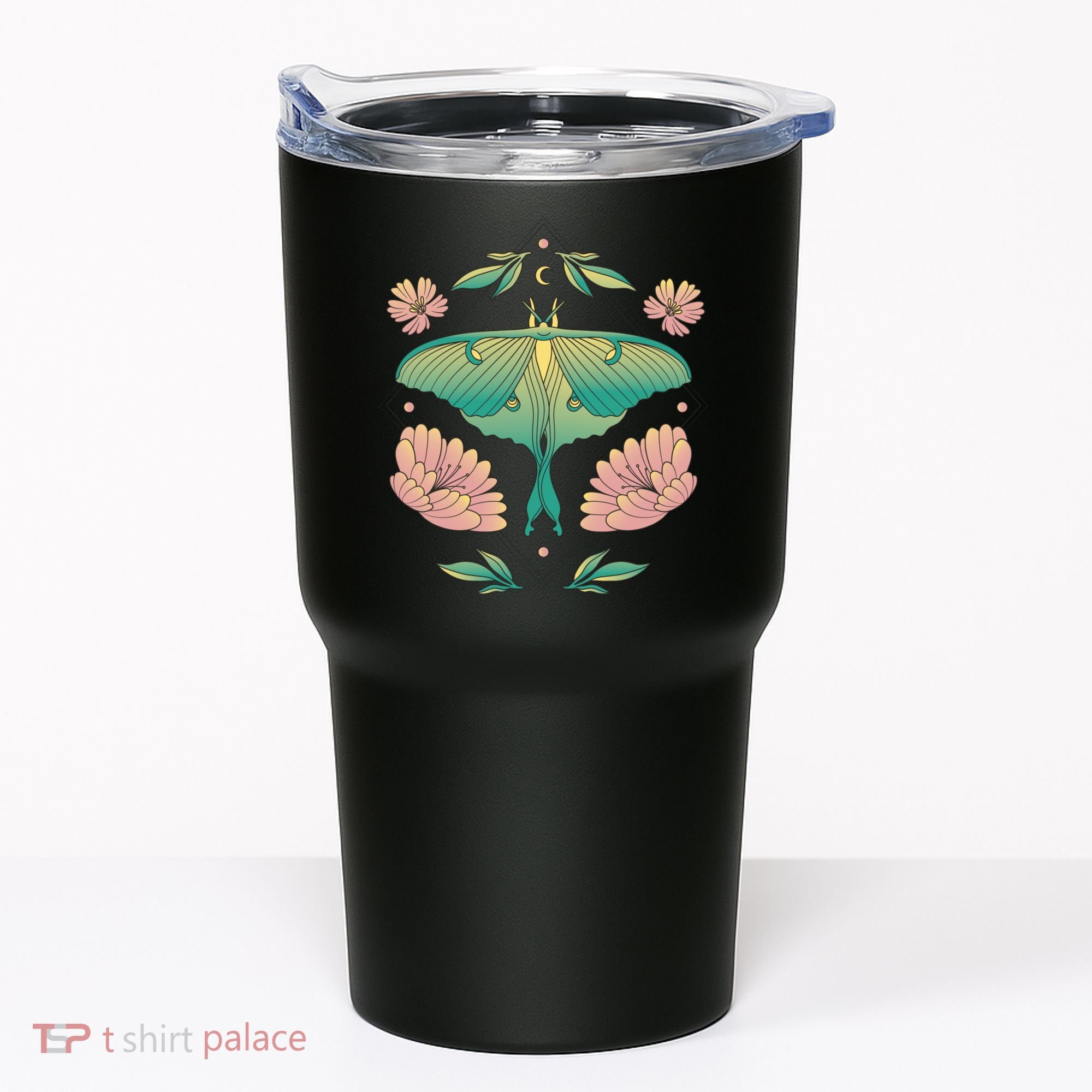 Pastel Luna Moth Butterfly Bug Insect Tumbler