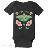 Pastel Luna Moth Butterfly Bug Insect Baby Bodysuit thumb 0