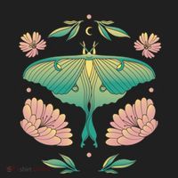 Pastel Luna Moth Butterfly Bug Insect Hat thumb 2