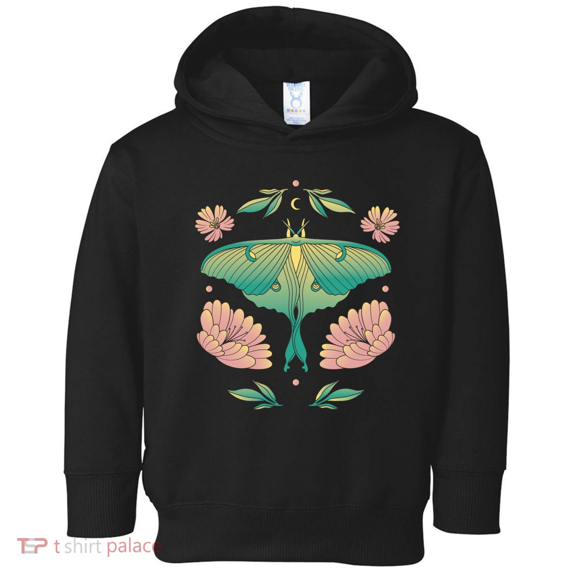 Pastel Luna Moth Butterfly Bug Insect Toddler Hoodie