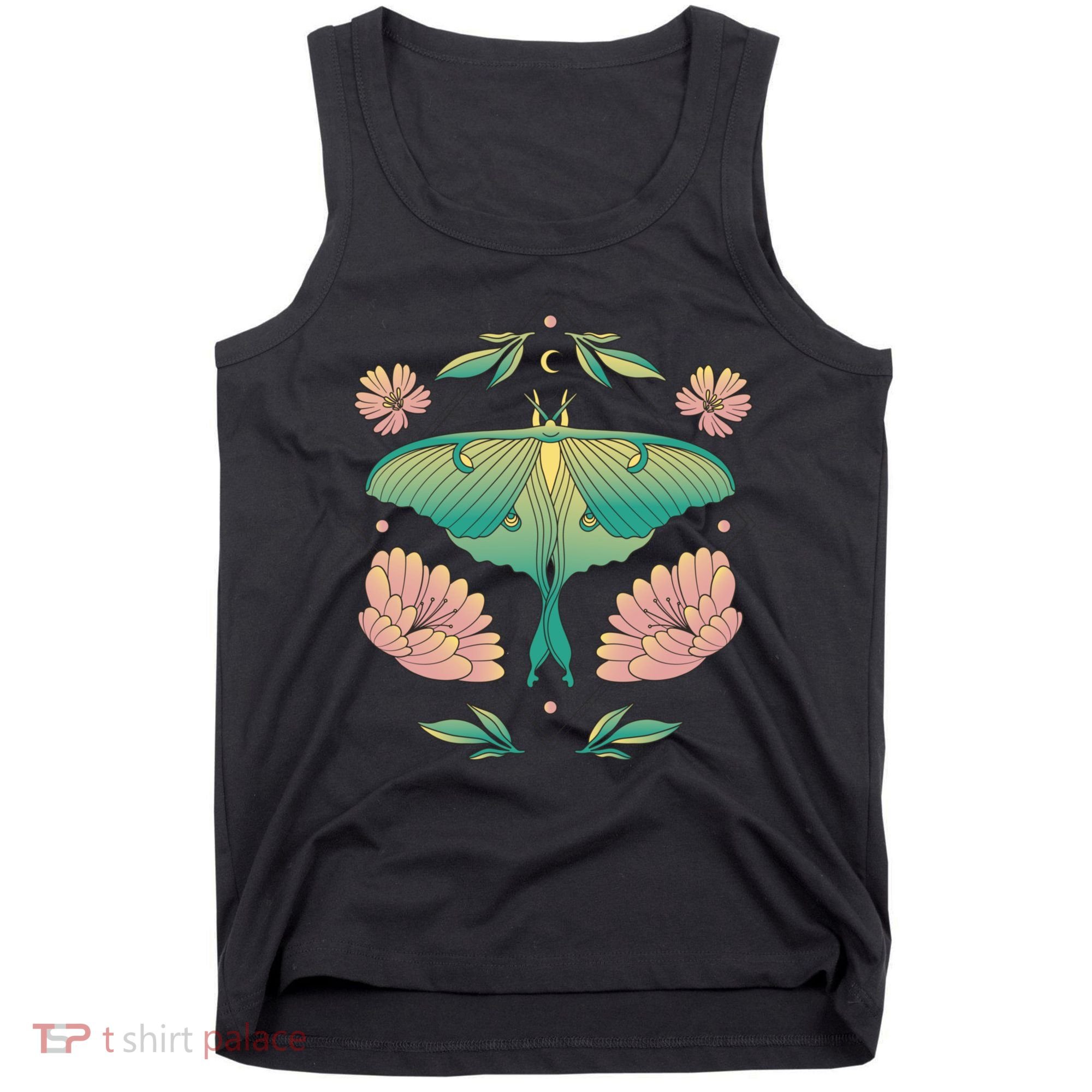 Pastel Luna Moth Butterfly Bug Insect Tank Top