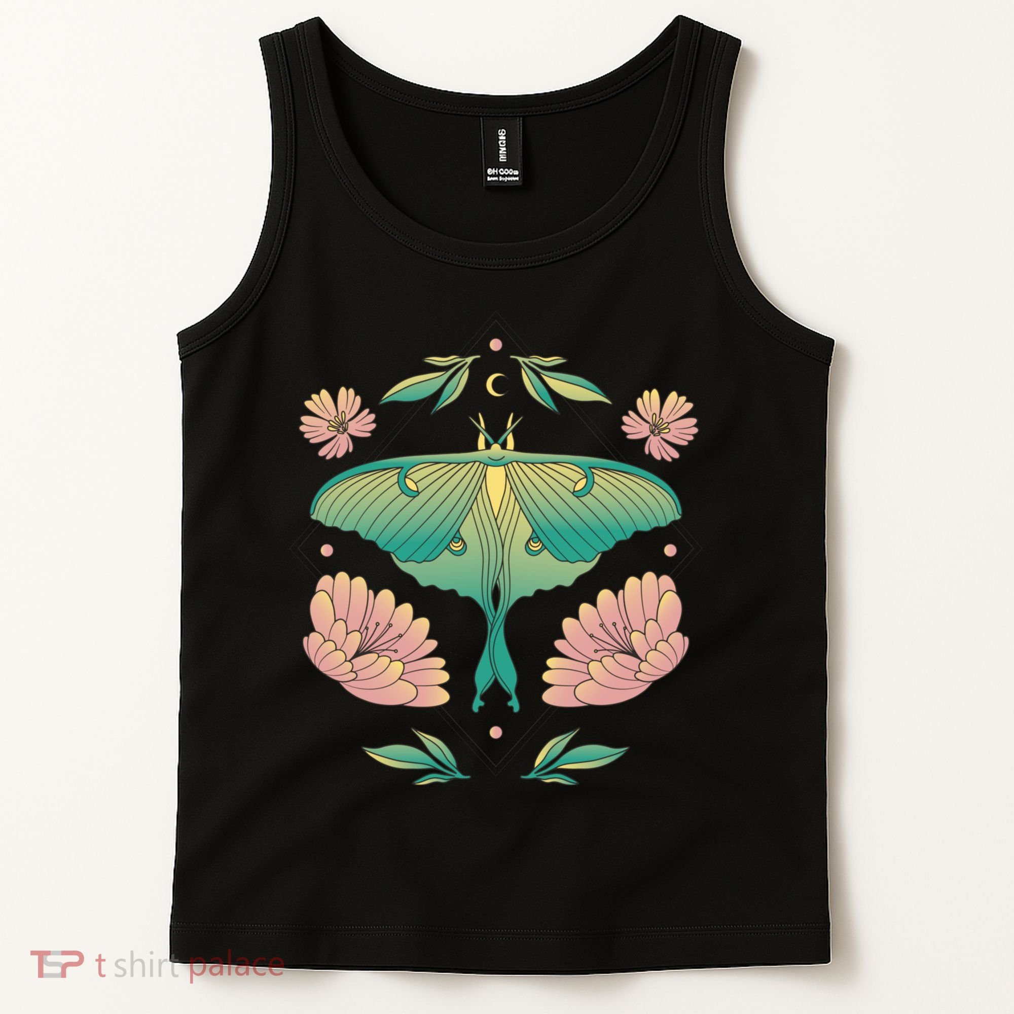Pastel Luna Moth Butterfly Bug Insect Tank Top