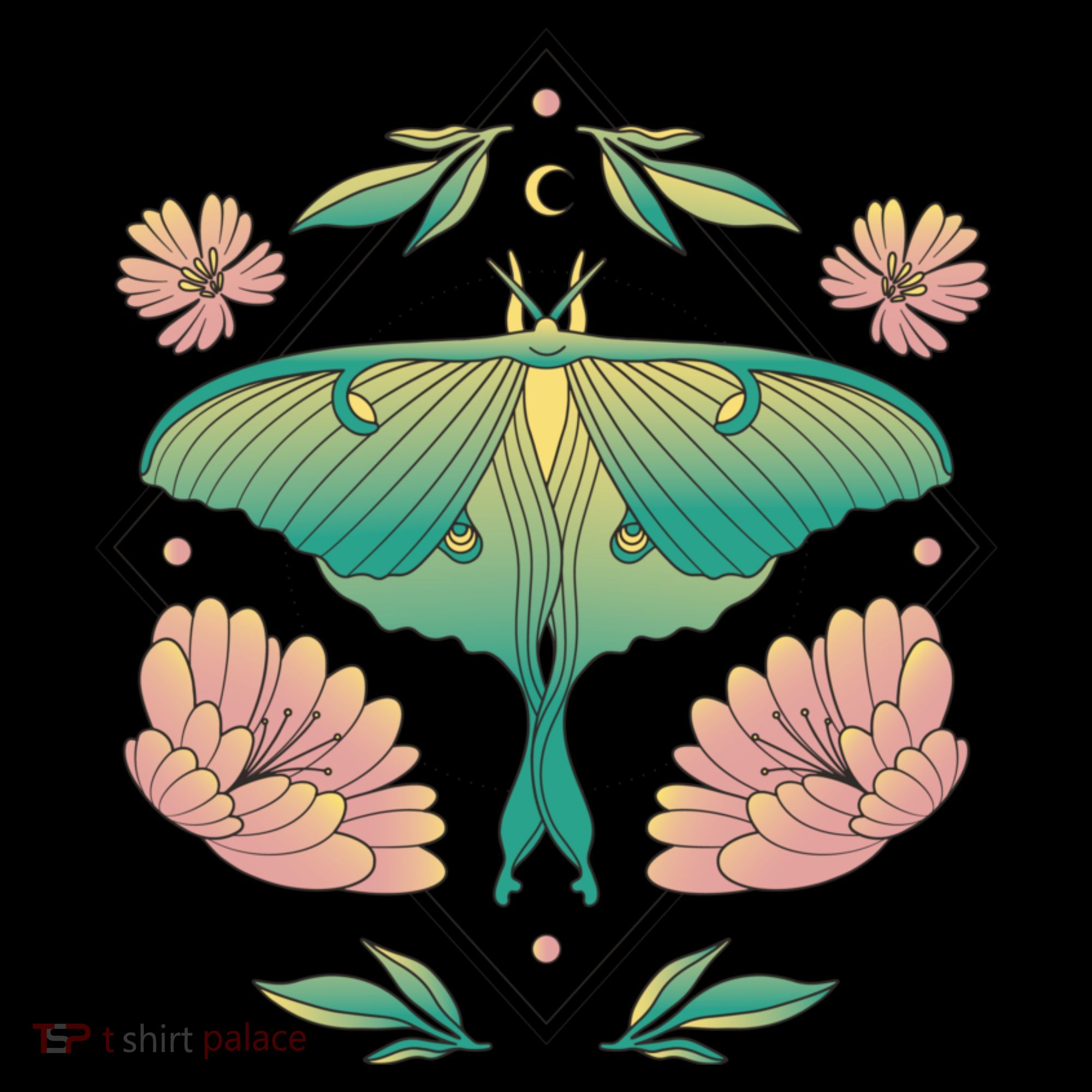 Pastel Luna Moth Butterfly Bug Insect Tank Top
