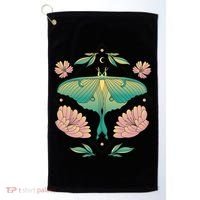 Pastel Luna Moth Butterfly Bug Insect Golf Towel thumb 0