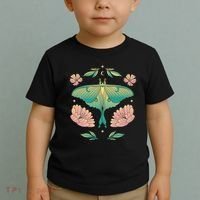 Pastel Luna Moth Butterfly Bug Insect Toddler T-Shirt thumb 2