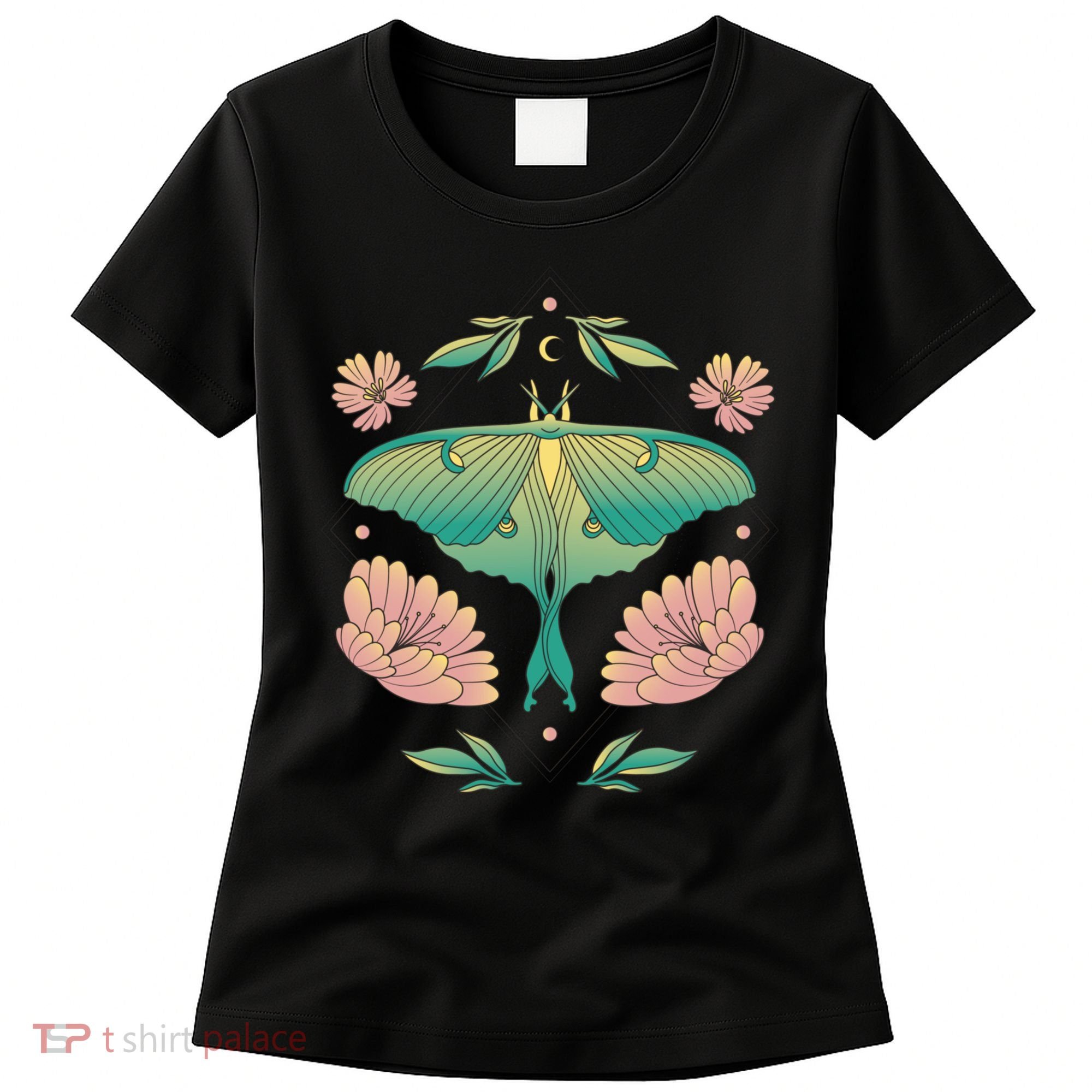 Pastel Luna Moth Butterfly Bug Insect Women's T-Shirt