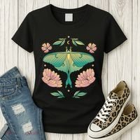 Pastel Luna Moth Butterfly Bug Insect Women's T-Shirt thumb 3