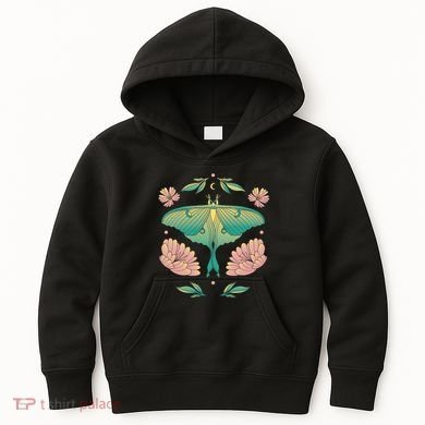 Pastel Luna Moth Butterfly Bug Insect Kids Hoodie