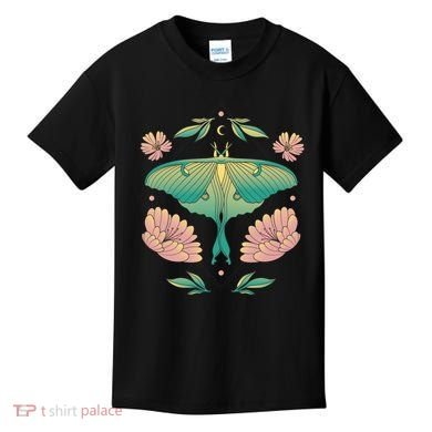 Pastel Luna Moth Butterfly Bug Insect Kids T-Shirt