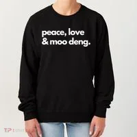 Peace Love & Moo Deng Women's Sweatshirt thumb 0