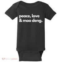 Peace Love & Moo Deng Baby Bodysuit thumb 0