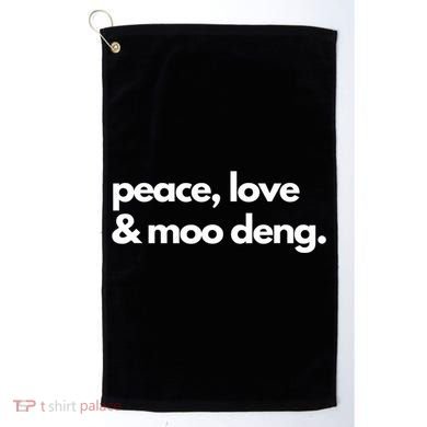 Peace Love & Moo Deng Golf Towel