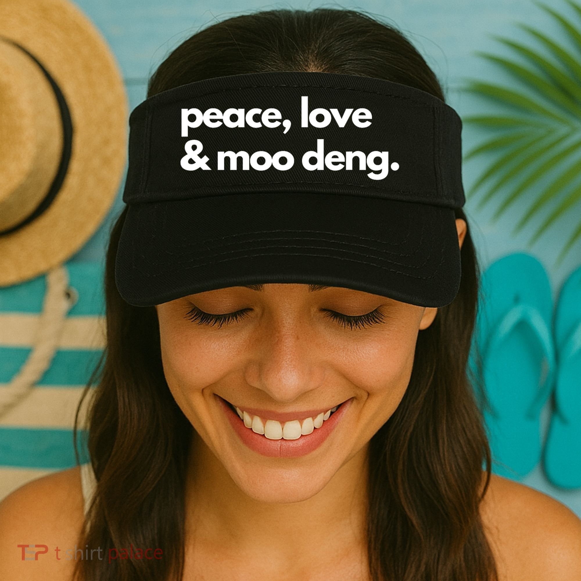 Peace Love & Moo Deng Visor