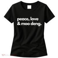 Peace Love & Moo Deng Women's T-Shirt thumb 0