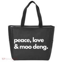 Peace Love & Moo Deng Tote Bag thumb 0