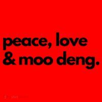 Peace Love & Moo Deng Santa Hat thumb 1