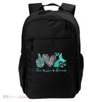 Peace Love Mermaids Mermaid Lover Funny Gift Funny Gift Backpack thumb 0