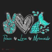 Peace Love Mermaids Mermaid Lover Funny Gift Funny Gift Beanie thumb 2