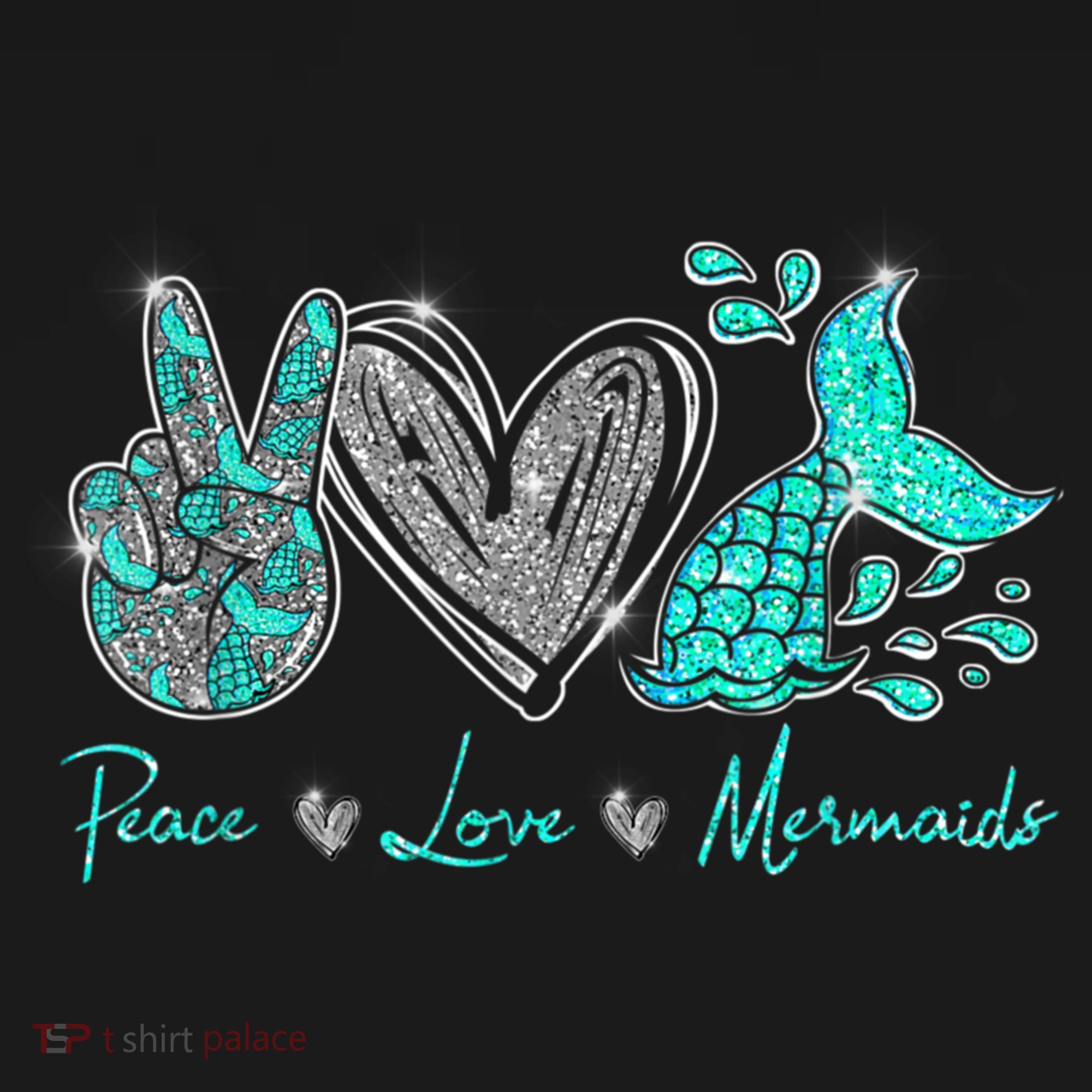 Peace Love Mermaids Mermaid Lover Funny Gift Funny Gift Women's Hoodie