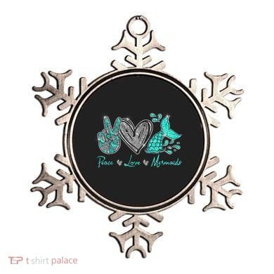 Peace Love Mermaids Mermaid Lover Funny Gift Funny Gift Ornament