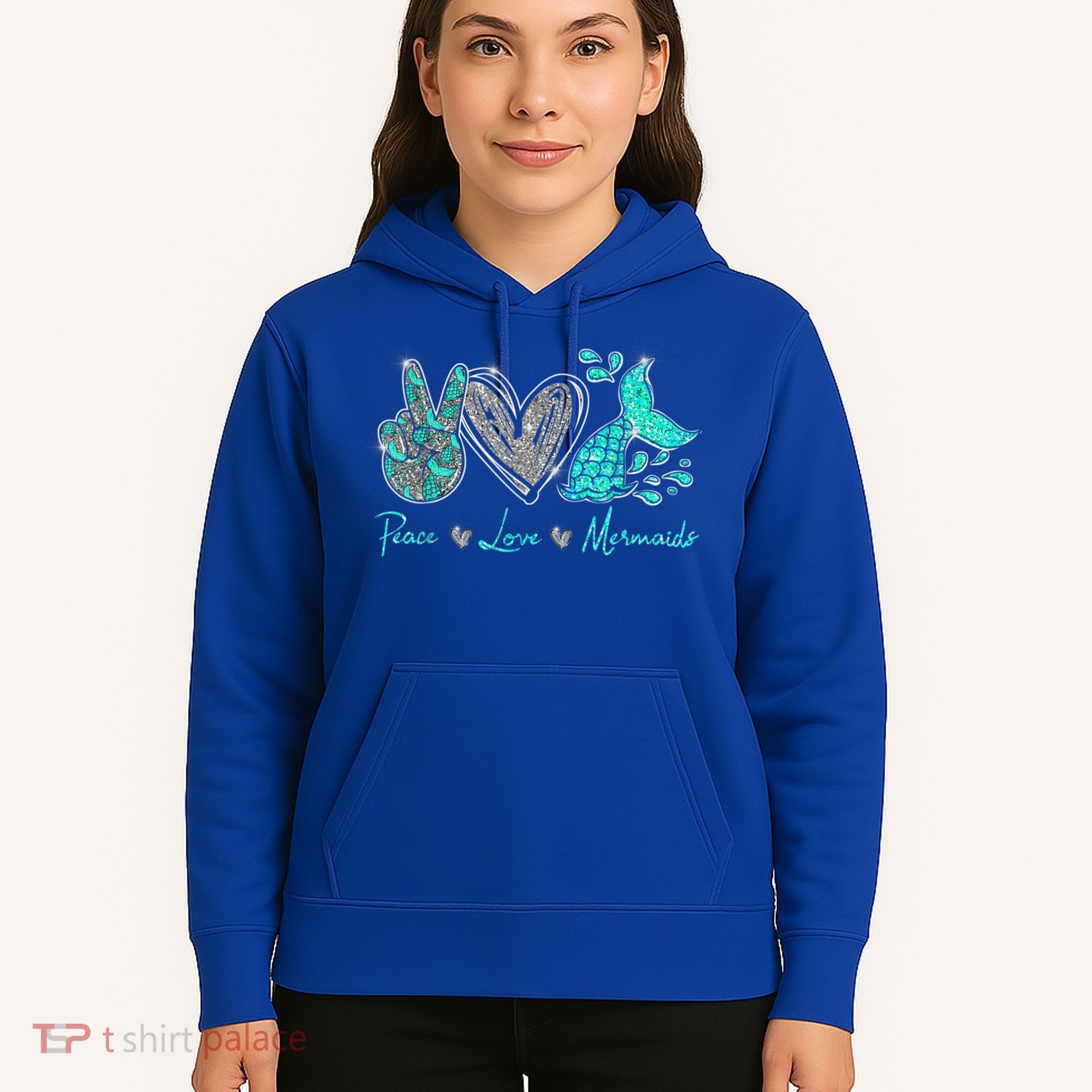 Peace Love Mermaids Mermaid Lover Funny Gift Funny Gift Hoodie