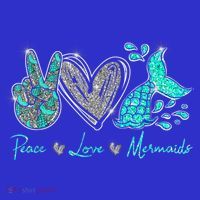 Peace Love Mermaids Mermaid Lover Funny Gift Funny Gift Baby Bodysuit thumb 2