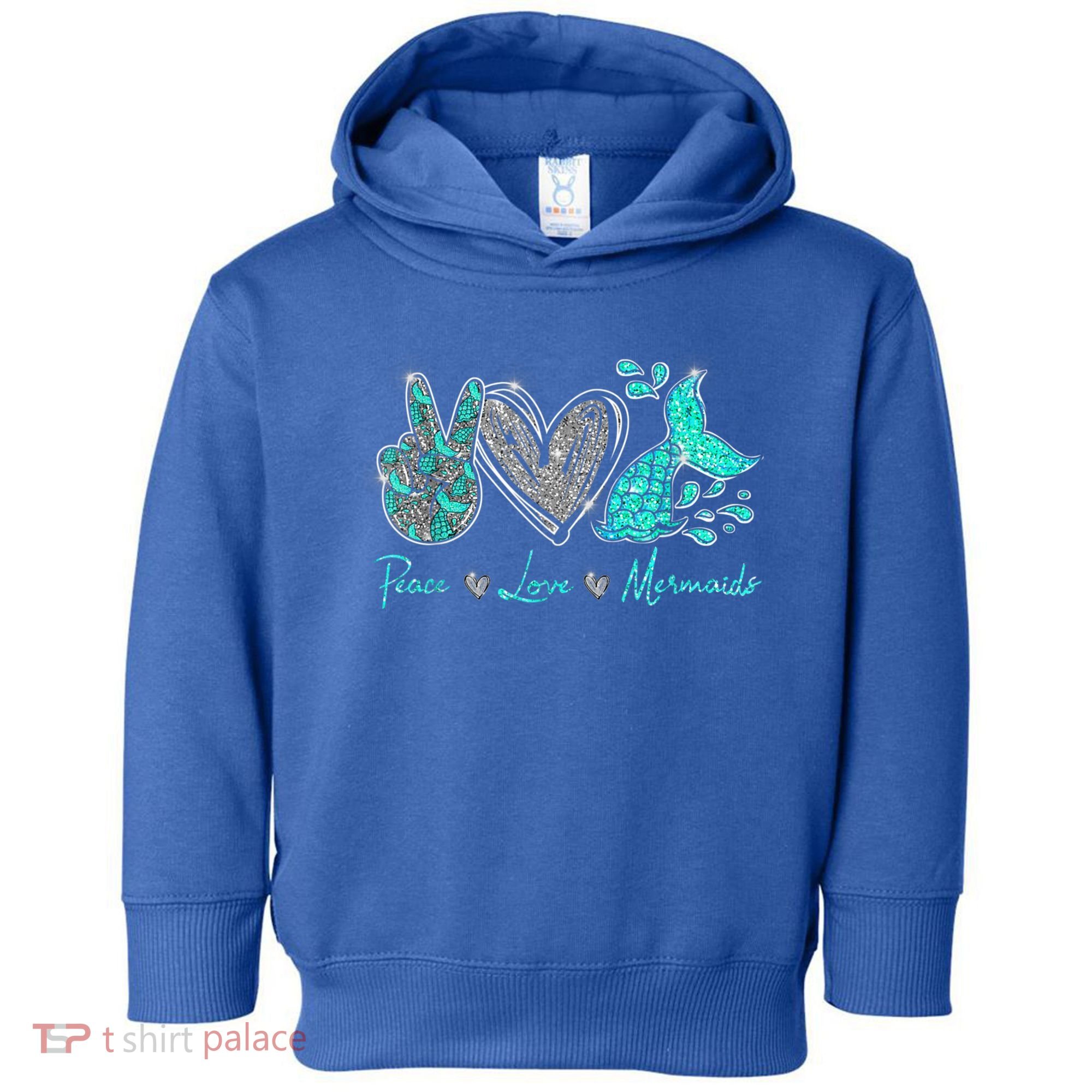 Peace Love Mermaids Mermaid Lover Funny Gift Funny Gift Toddler Hoodie