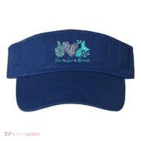 Peace Love Mermaids Mermaid Lover Funny Gift Funny Gift Visor thumb 0