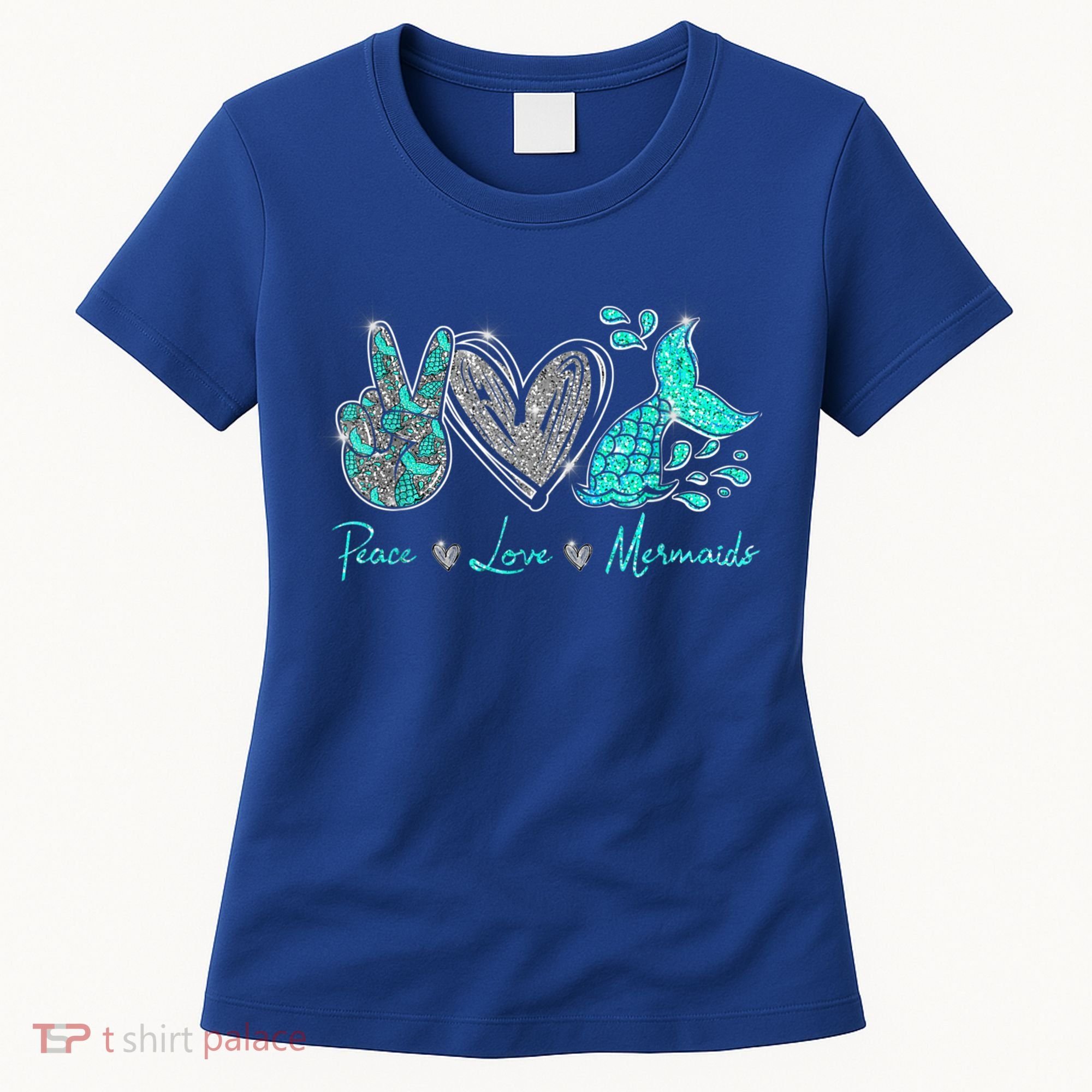 Peace Love Mermaids Mermaid Lover Funny Gift Funny Gift Women's T-Shirt