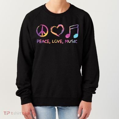 Peace Love Music Hippie Women's Sweatshirt
