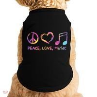 Peace Love Music Hippie Doggie Tank thumb 0