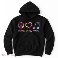 Peace Love Music Hippie Hoodie thumb 0