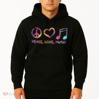 Peace Love Music Hippie Hoodie thumb 2