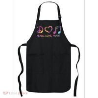 Peace Love Music Hippie Apron thumb 0