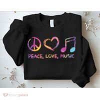Peace Love Music Hippie Sweatshirt thumb 2