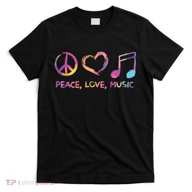 Peace Love Music Hippie T-Shirt
