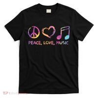 Peace Love Music Hippie T-Shirt thumb 0
