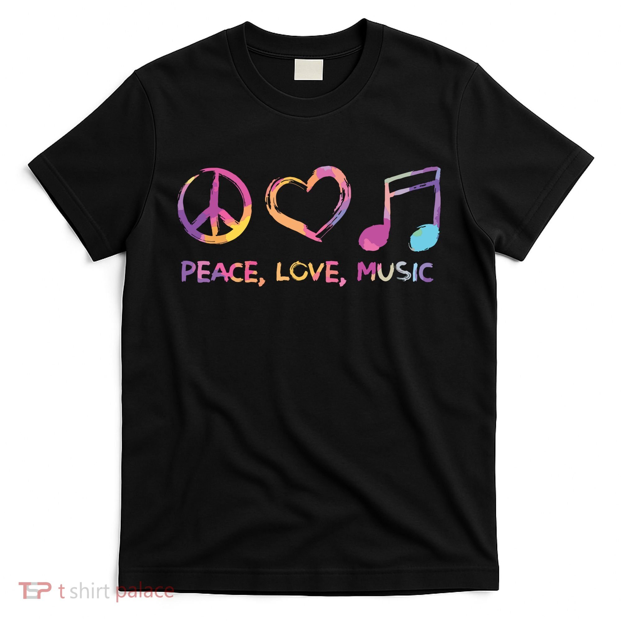 Peace Love Music Hippie T-Shirt