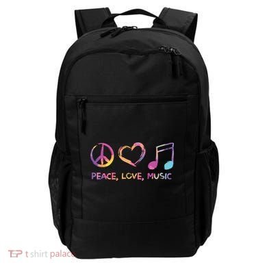 Peace Love Music Hippie Backpack