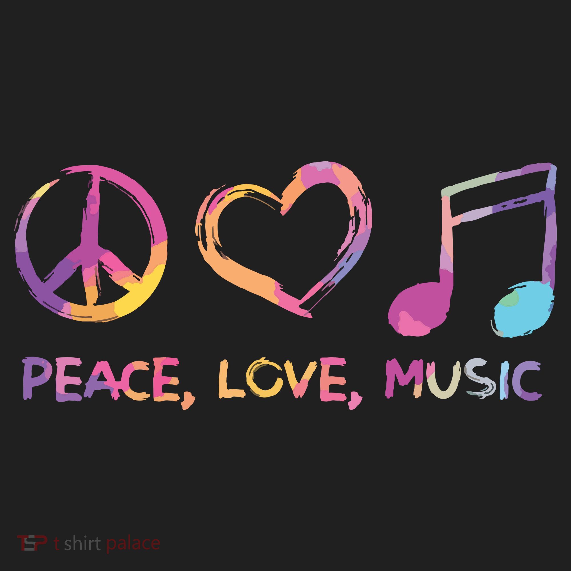 Peace Love Music Hippie Beanie