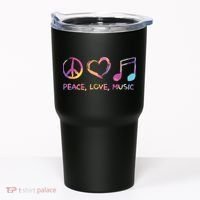 Peace Love Music Hippie Tumbler thumb 0