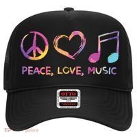 Peace Love Music Hippie Hat thumb 0