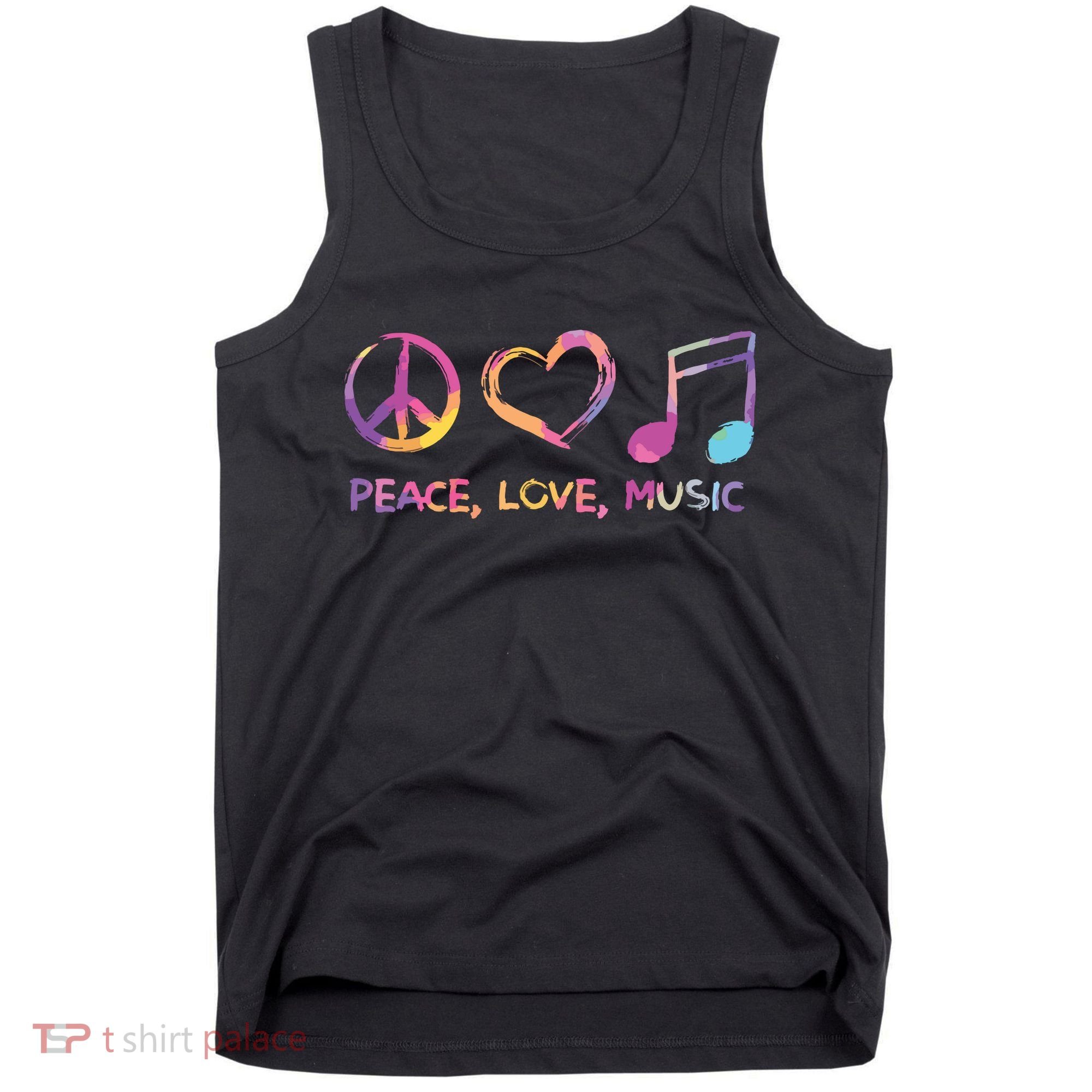 Peace Love Music Hippie Tank Top