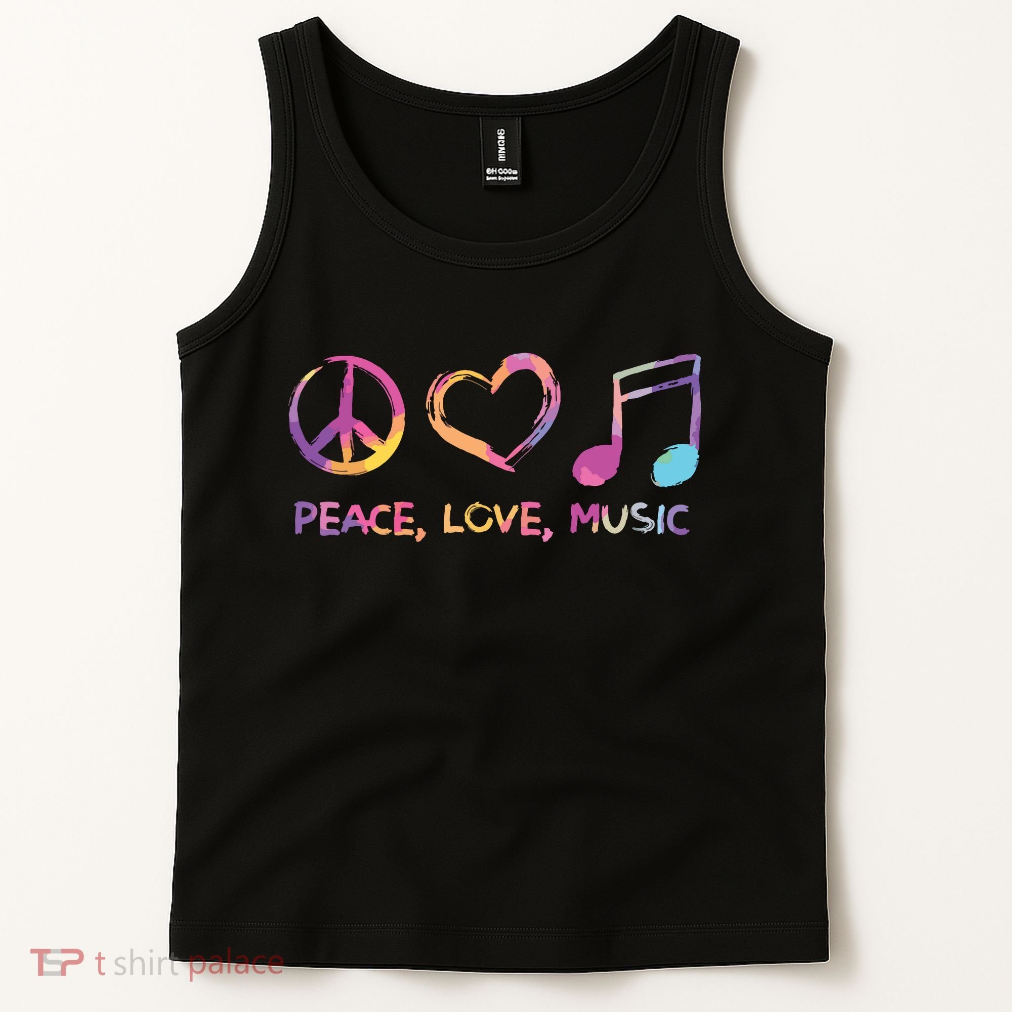 Peace Love Music Hippie Tank Top