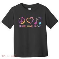 Peace Love Music Hippie Toddler T-Shirt thumb 0