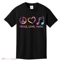 Peace Love Music Hippie Kids T-Shirt thumb 0
