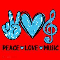 Peace Love Music Musica Note Cute Music Lovers Gifts Santa Hat thumb 1