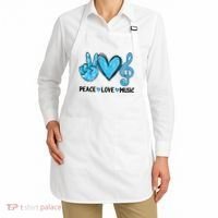 Peace Love Music Musica Note Cute Music Lovers Gifts Apron thumb 2